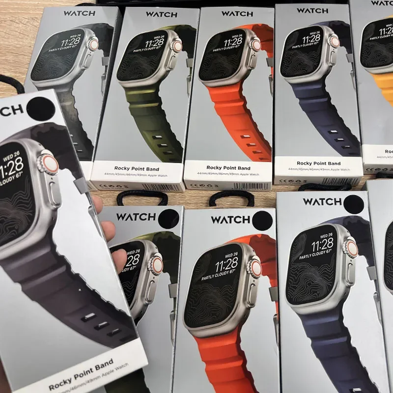 Silicone Strap Sports Bracelet Band For iWatch Ultra2 Apple Watch 10/9/8/1/2/3/4/5/6/7 46mm 49mm 45mm For Watch 41 44 40 38 42mm