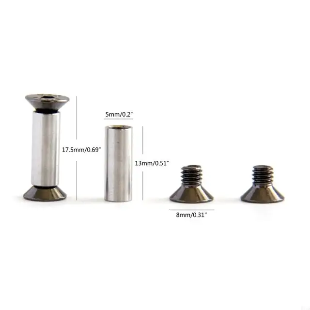 10pcs/lot Knife Handle Bolt Rivets Scale Screw Fastener Nut YFS Flat Hex Head Knives Fastening DIY Material Alloy 6