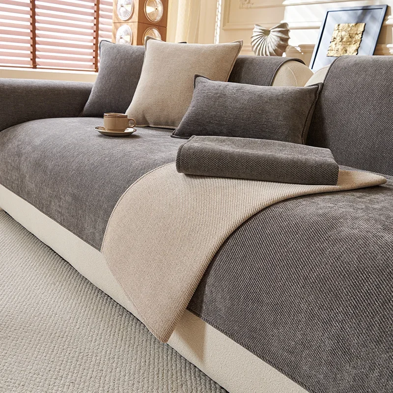 Solid Color Waterproof Chenille Sofa Cushion image 10