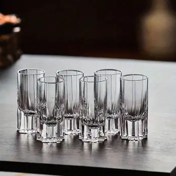Bicchieri da whisky Tequila in cristallo da 30 ml, bar per la casa, set regalo elegante per matrimoni, feste e degustazione di Bourbon, tazza di liquore 1