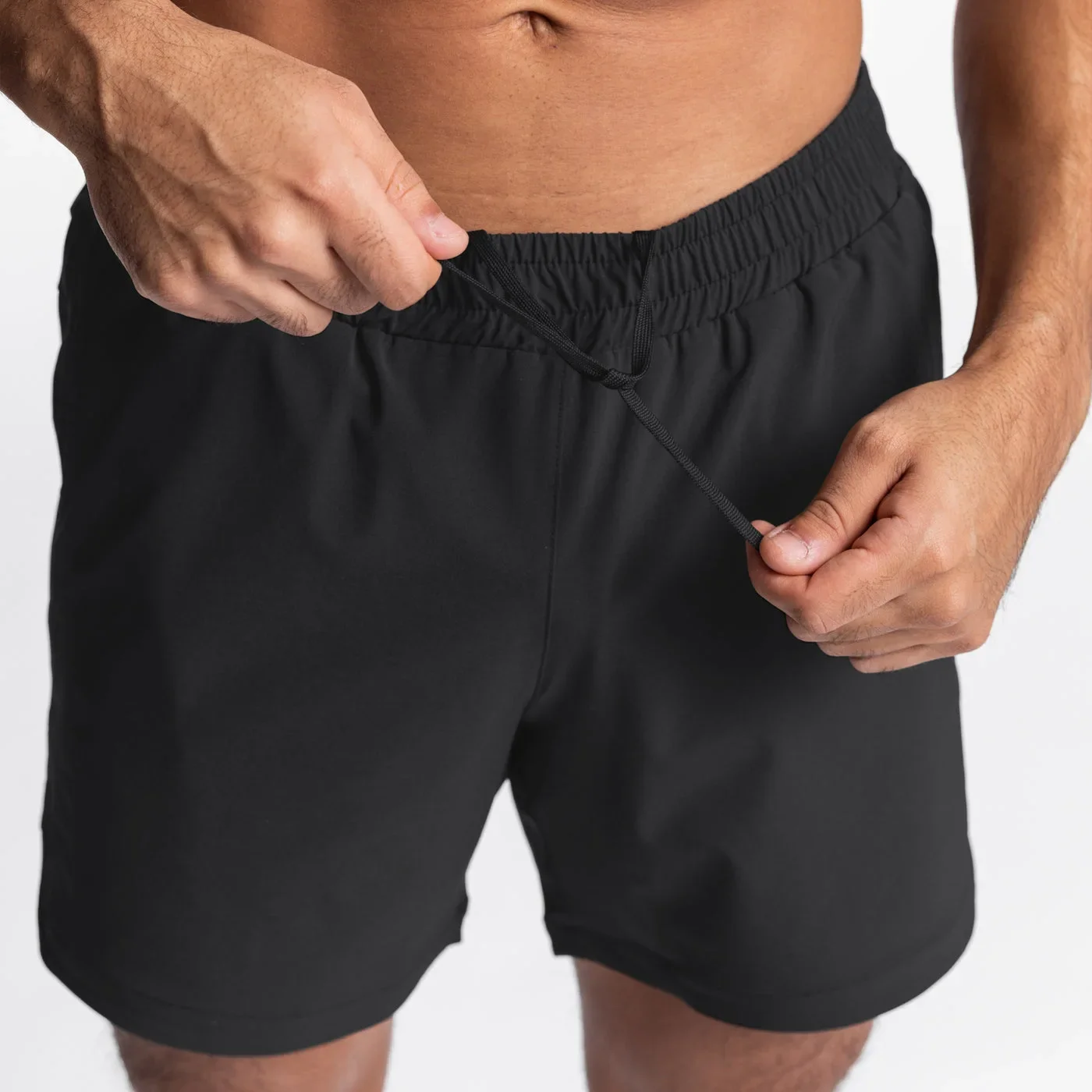 Men's Sport Quick Dry Loose Training Fitness Five-Quarter Shorts Single Layer Patchwork Basketball Gym Running Sweatpants