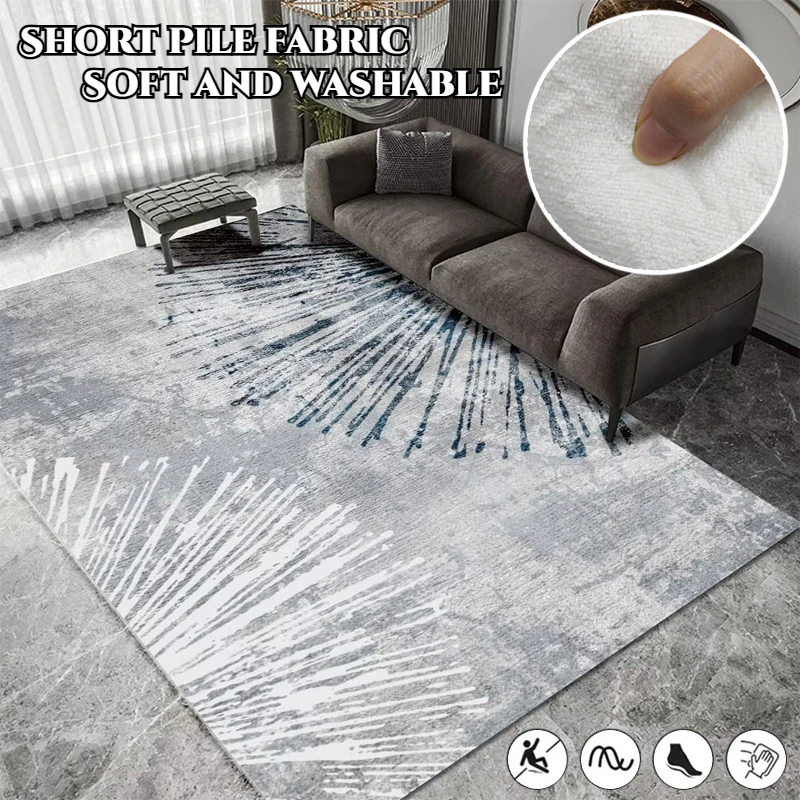 

Nordic Living Room Carpets Abstract Art Large Rugs Living Room Bedroom Room Decor Washable Rug Study Lounge Non-slip Floor Mats