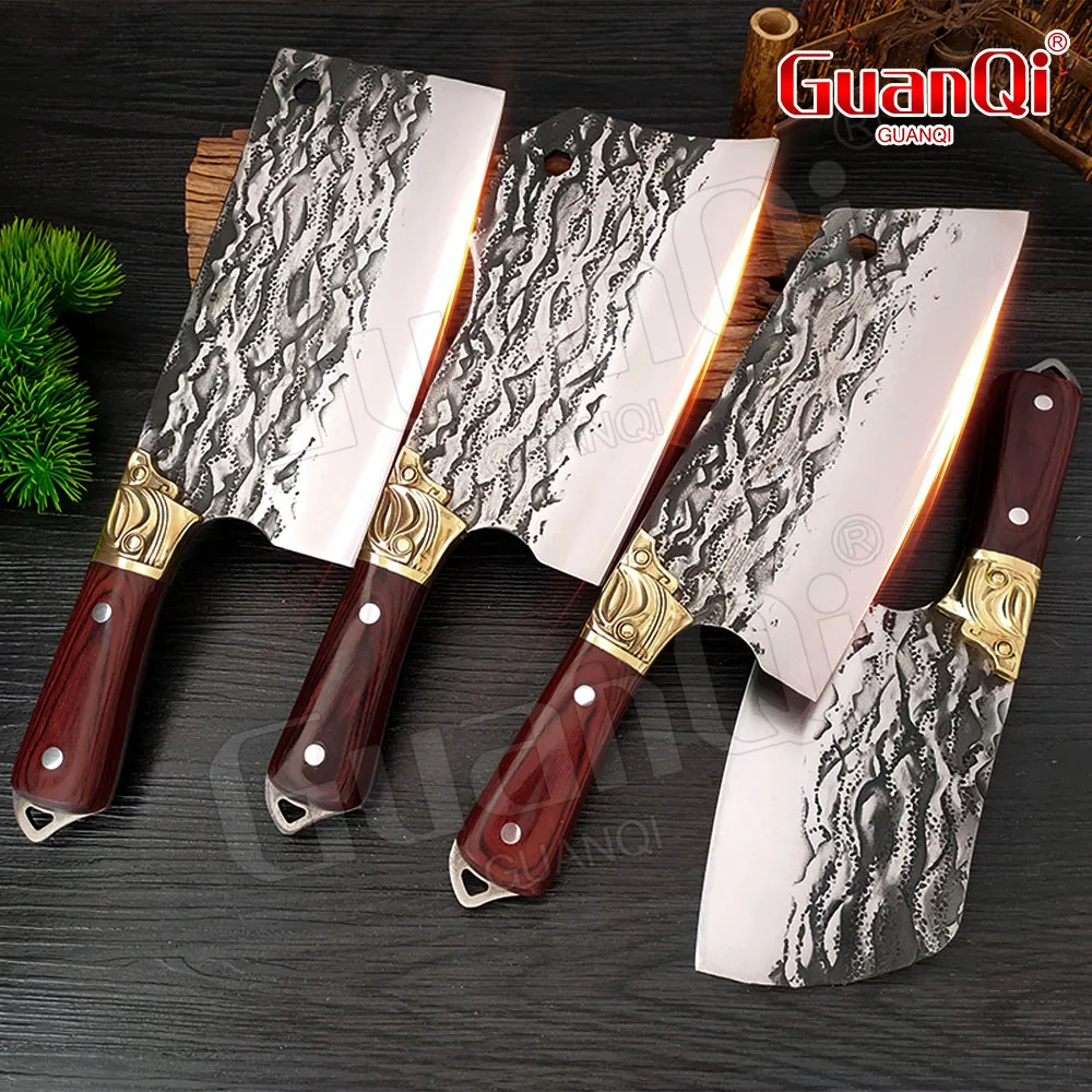 

Handmade Forged Meat Slicing Bone Chopping Vegetables Cutter Butcher Cleaver Knives Stainless Steel Kitchen Chef Knife