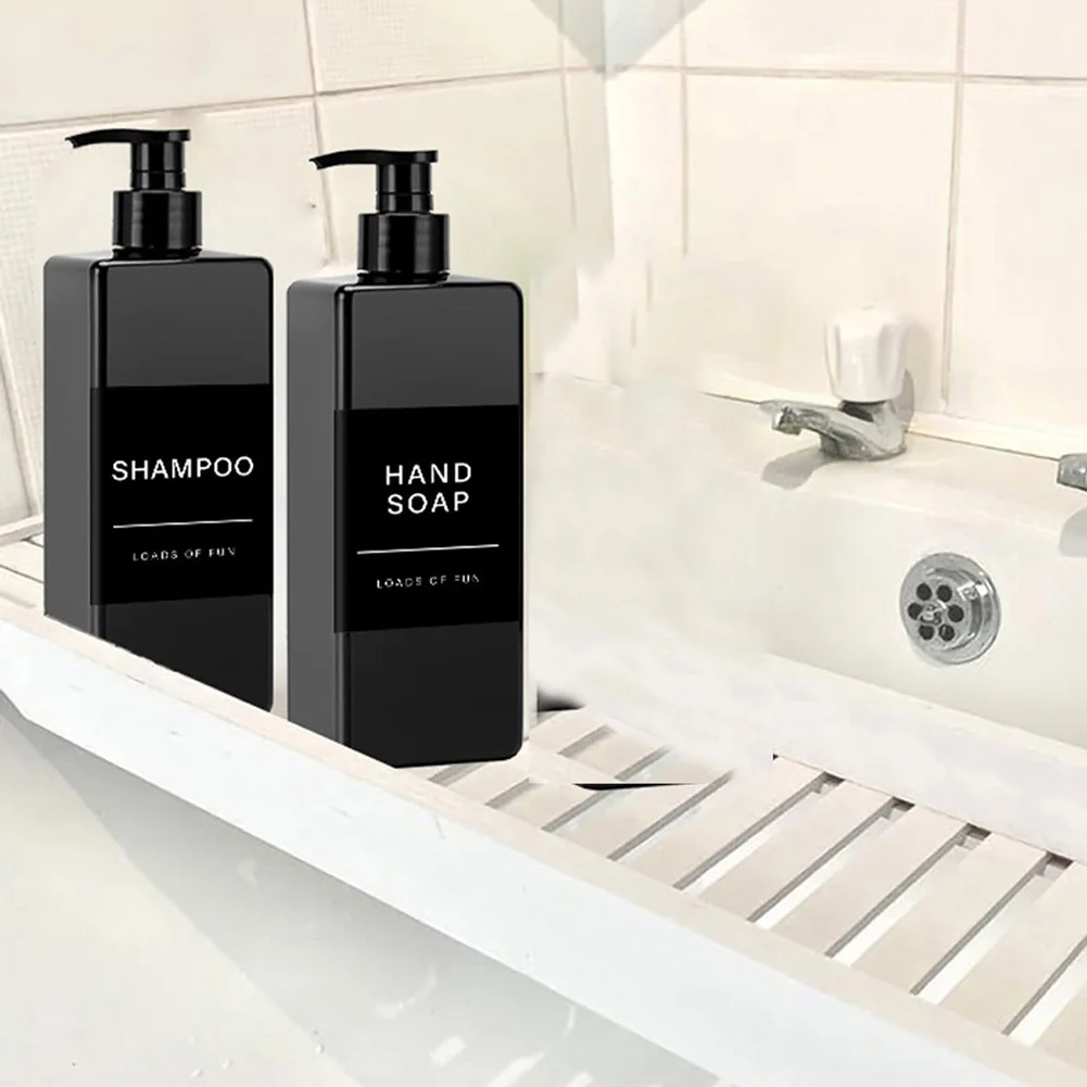 500ML Dish Soap Shampoo Dispenser Kitchen Sink Pump Bathroom Hand Soap 2 Bottles +12 Labels Bathroom Lotion Container soap dispenser shampoo dispenser