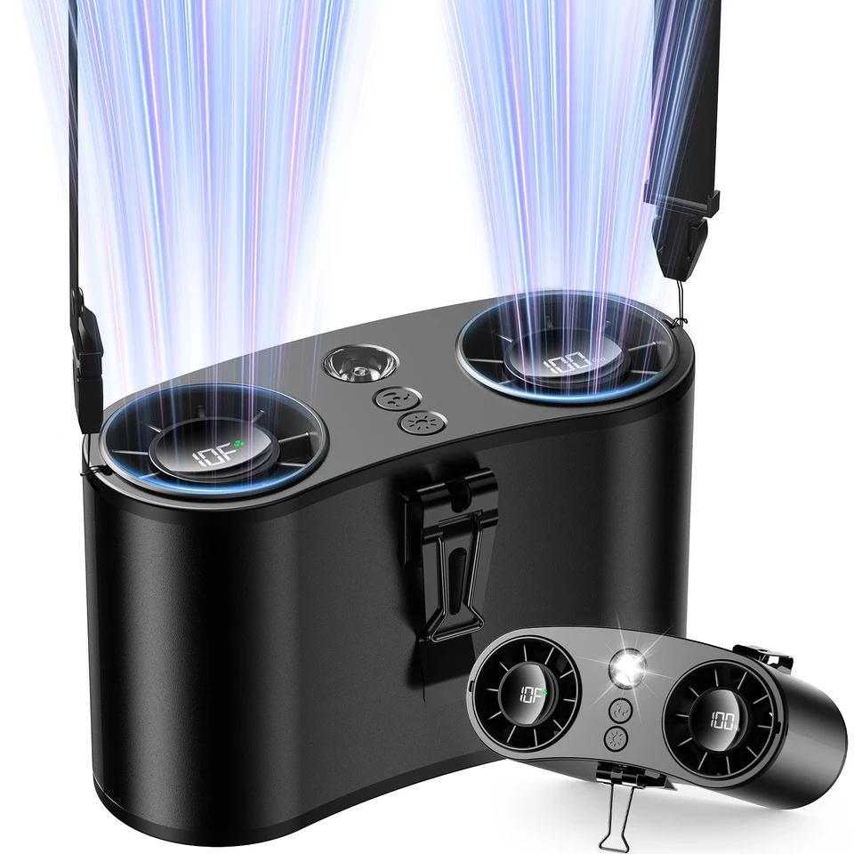 Upgraded Portable Waist Fan with LED Display