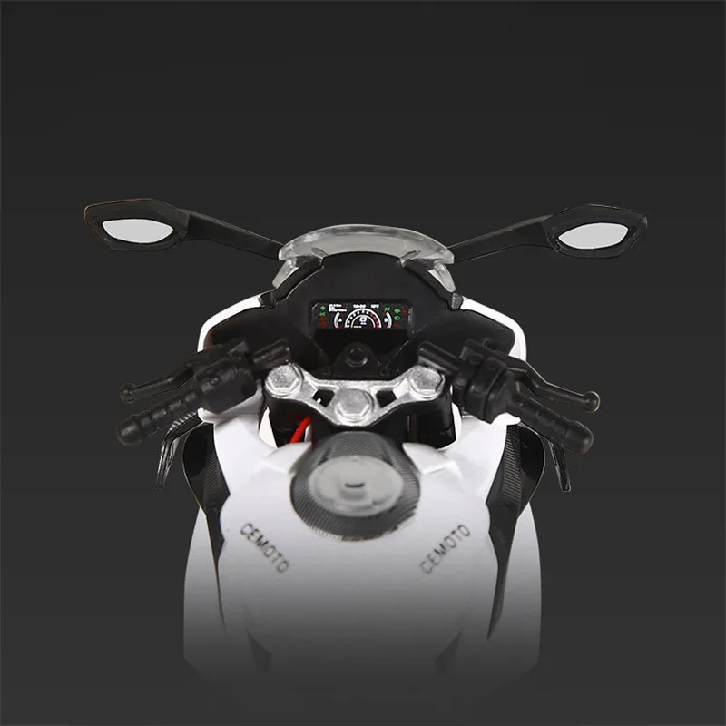 1/12 CFMOTO 450SR 합금 레이싱 오토바이 모델 시뮬레이션 다이캐스트 금속 스트리트 스포츠 오토바이 모델 사운드 라이트 아이 장난감 선물