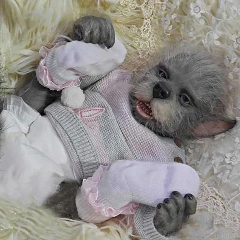 Werepup Reborn Wolf Doll 18inch Reborn Doll Kit Lula Kane The