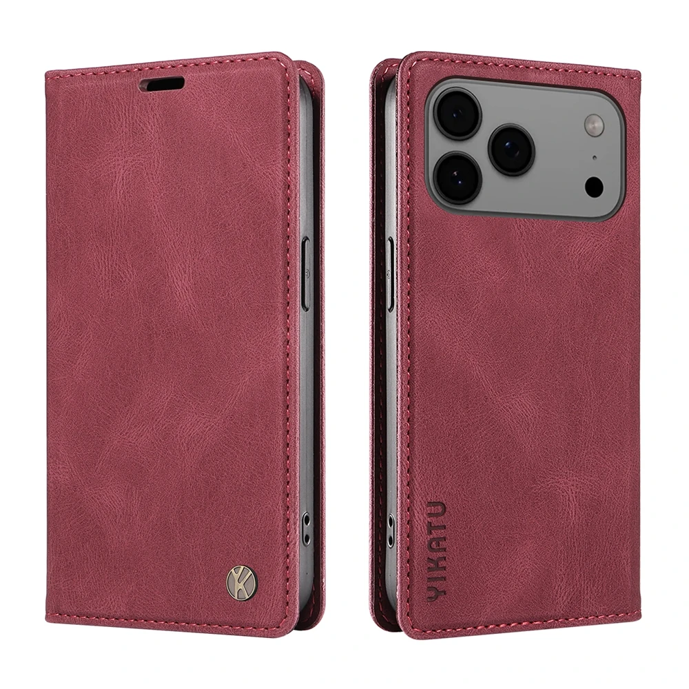 Premium Magnetic Leather Flip Wallet Cover | Luxurious Phone Case