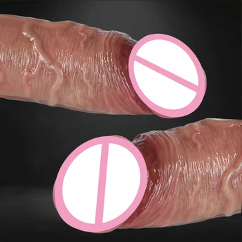 Skin Feel Soft Real Huge Dildo Suction Cup Long Cock Anal Plug Sex Toy for Men Women Lesbian Masturbators Double Big Thick Penis 4
