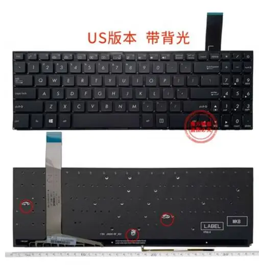 

NEW for Asus YX570 YX570D YX570U YX570UD YX570ZD FX570 FX570D Keyboard US Backlit