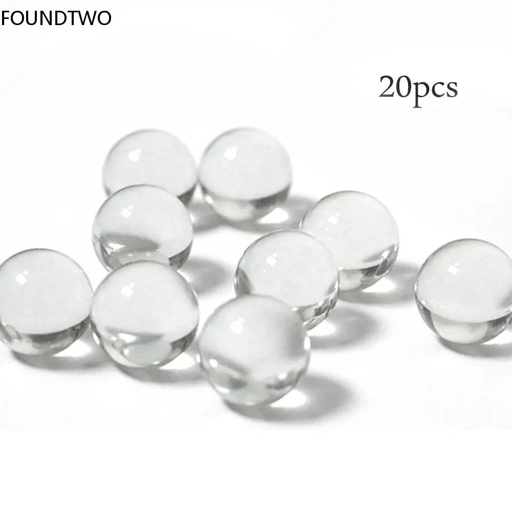 

20pcs/pack 10mm 14mm 16mm Glass Balls Transparent Solid Marble for Slingshot Shooting & Marble Track & Traditional Marbles Games