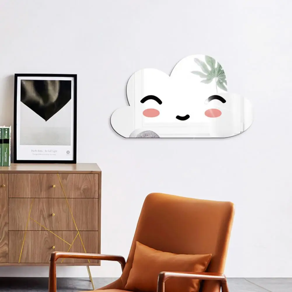 Practical DIY Wall Sticker Widely Applied Mirror Stickers Delicate Animal Cloud Mirror Wall Acrylic Stickers Ornamental