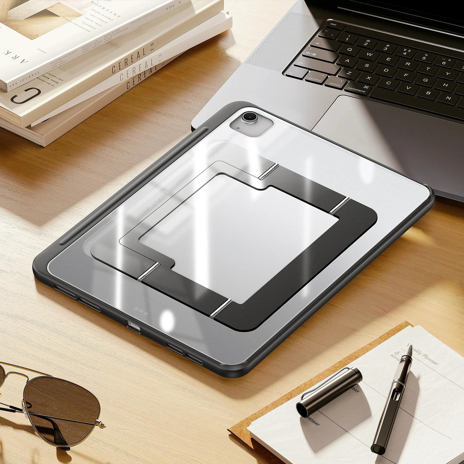 Sleek Alloy Stand Case with Adjustable Cover