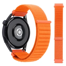 Nylon Loop Sports Strap - 20/22mm Woven Breathable Band - 22mm Universal (B - Orange)