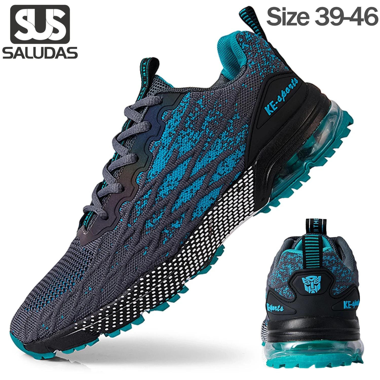 

SALUDAS Men Sneakers Footwear Outdoor Grass Jogging Walking Sneakers For Men Fitness Running Shoes Breathable Mesh Running Shoes