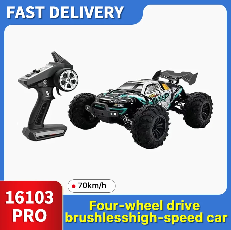 

1:16 Brushless Remote Control high-speed Car Motor four-wheel Drive 70km Competitive Bigfoot Drift Off-Road Vehicle Children Adu