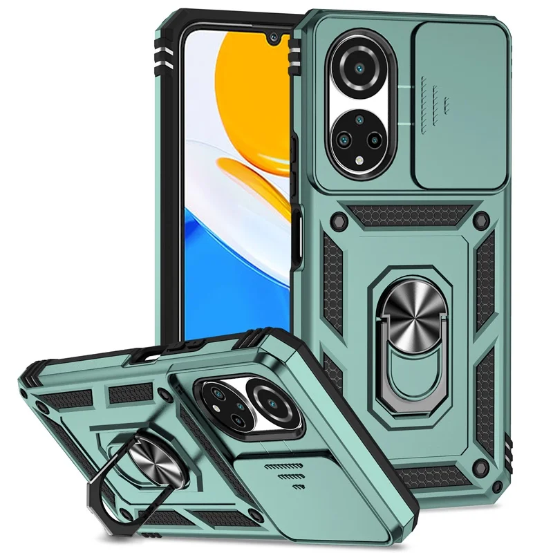 Enhanced Shockproof Armor Phone Case with Magnetic Holder and Lens Protector