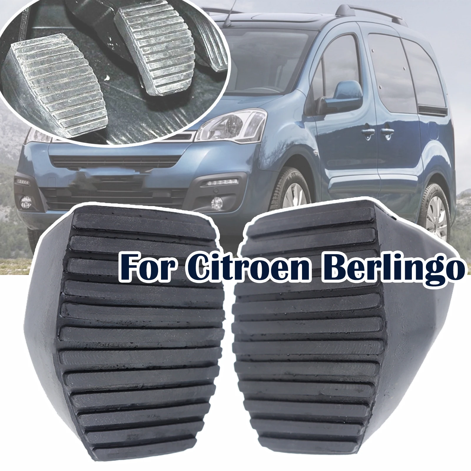 For Citroen Berlingo 2008 2009 2010 2011 2012 - 2018 Peugeot Partner Rubber Brake Clutch Foot Pedal Pad Covers 2130.26 4504.17