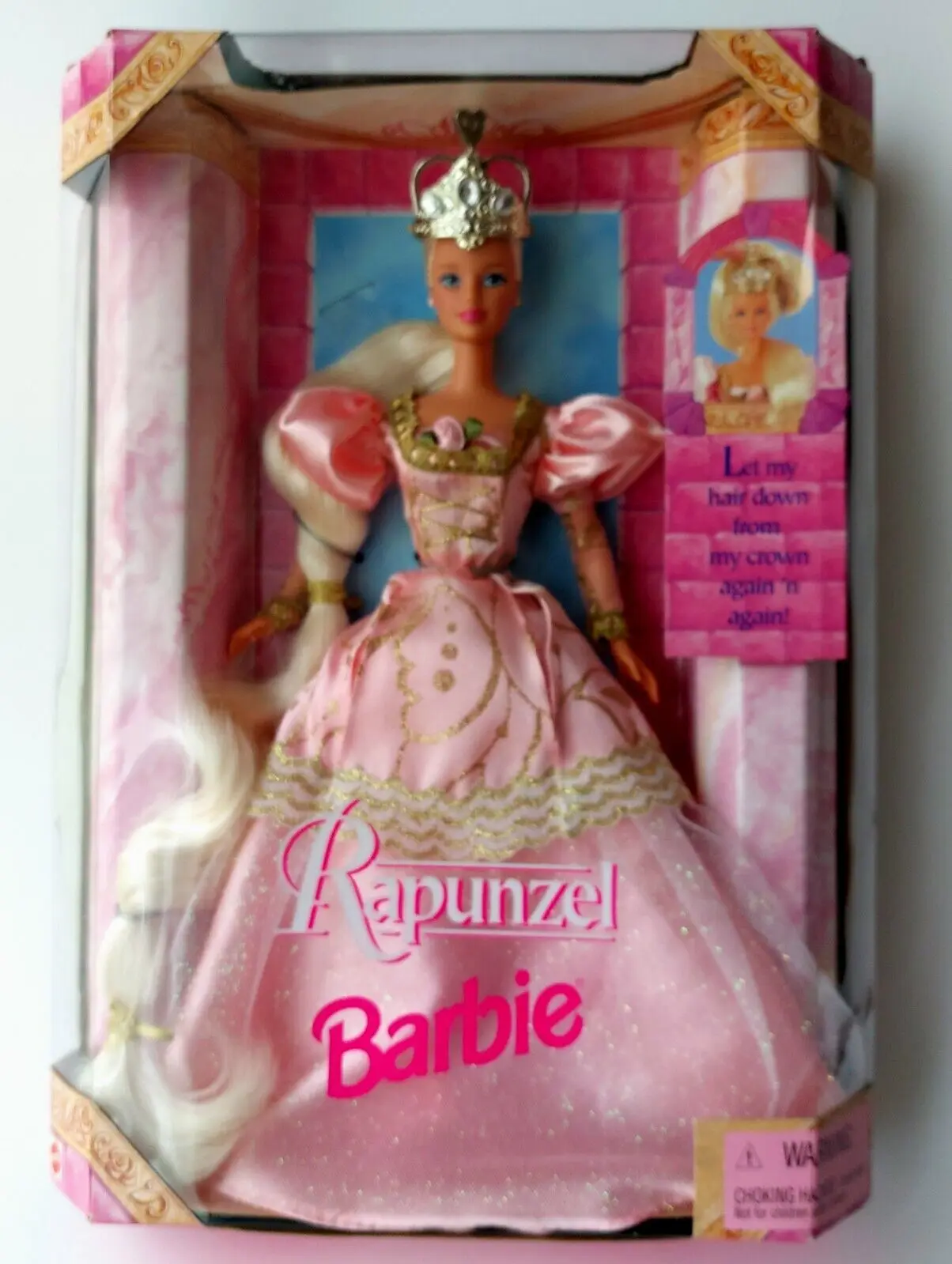Original Barbie Doll Vintage 90's Rapunzel Songbird Balances On Fingertip 1995 Toys for Girls 1/6 Long Hair Princess Skirt - AliExpress