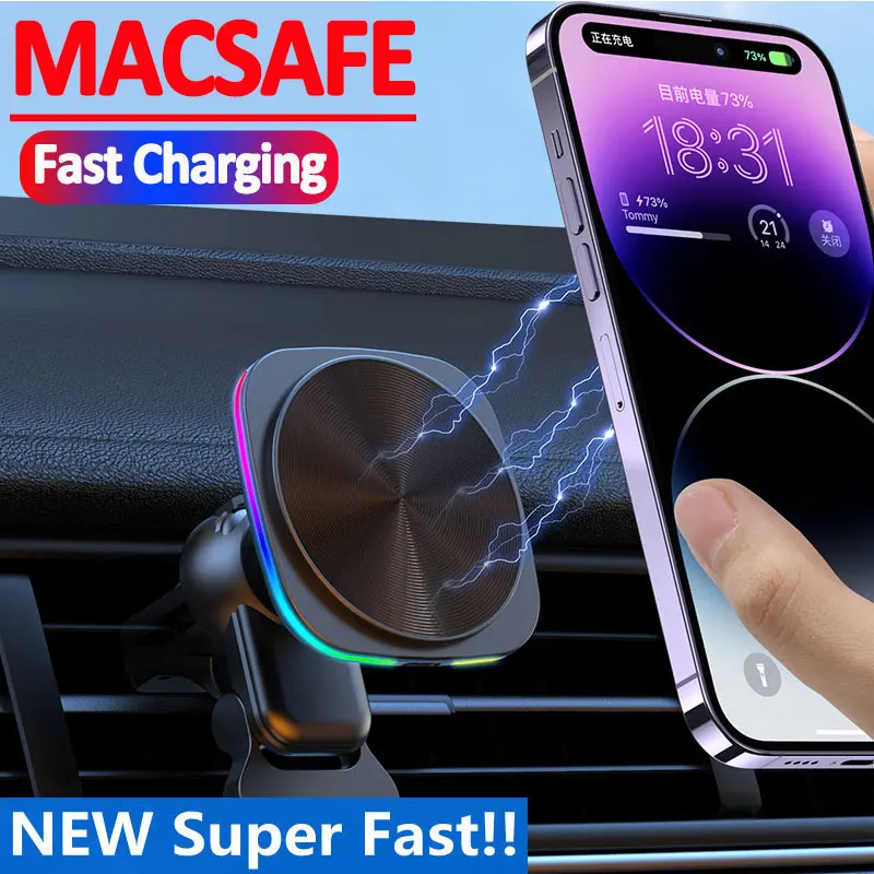 Chargeur De Voiture Magnétique Sans Fil Boostcharge, Compatible Magsafe, Pour L’Iphone 14-14