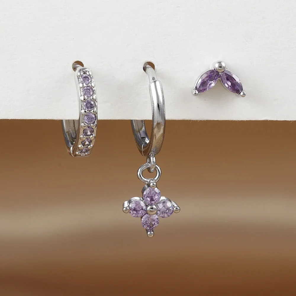 Silver-purple-3pcs