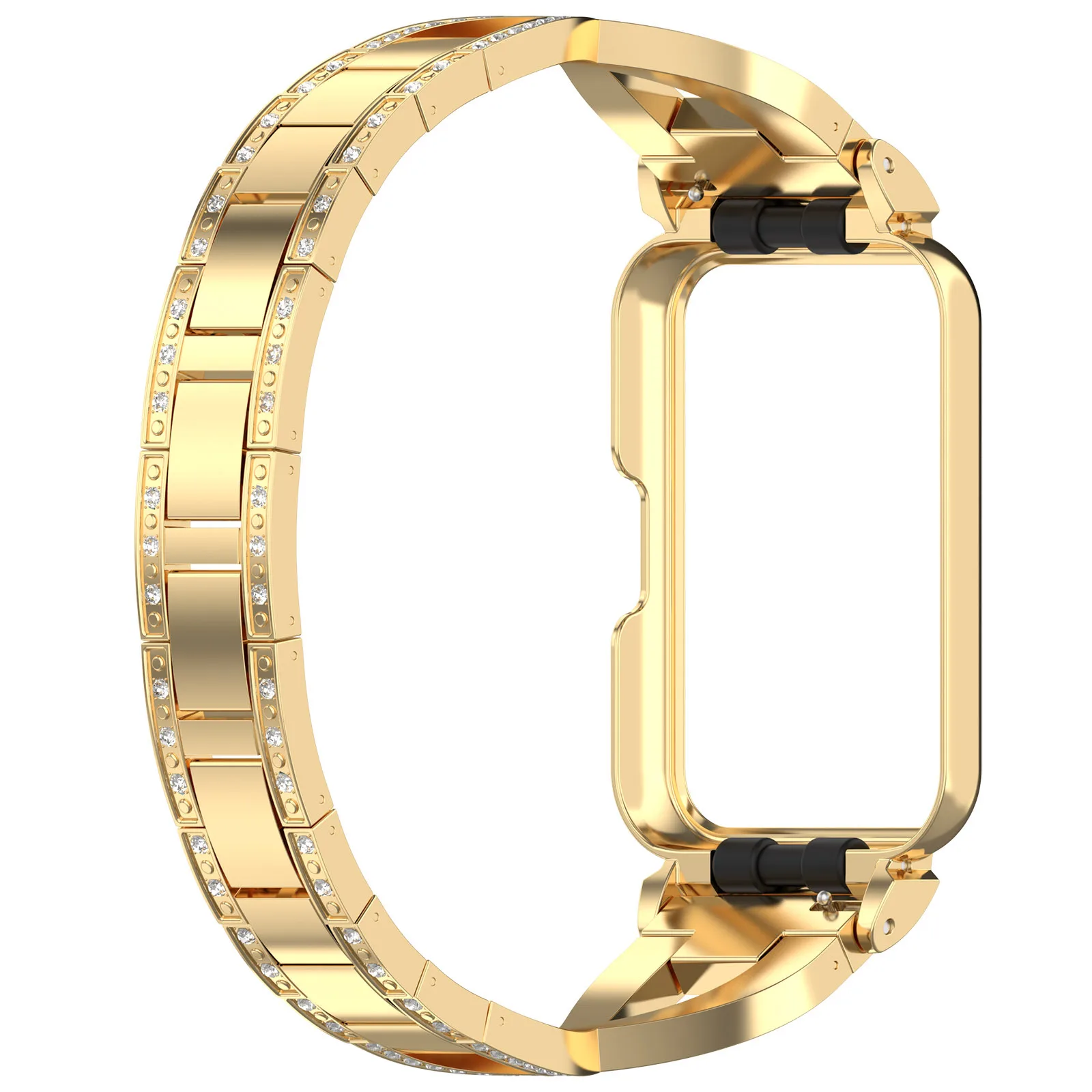 Luxury Metal Studded Diamond Strap Bracelet with Protective Screen Replacement