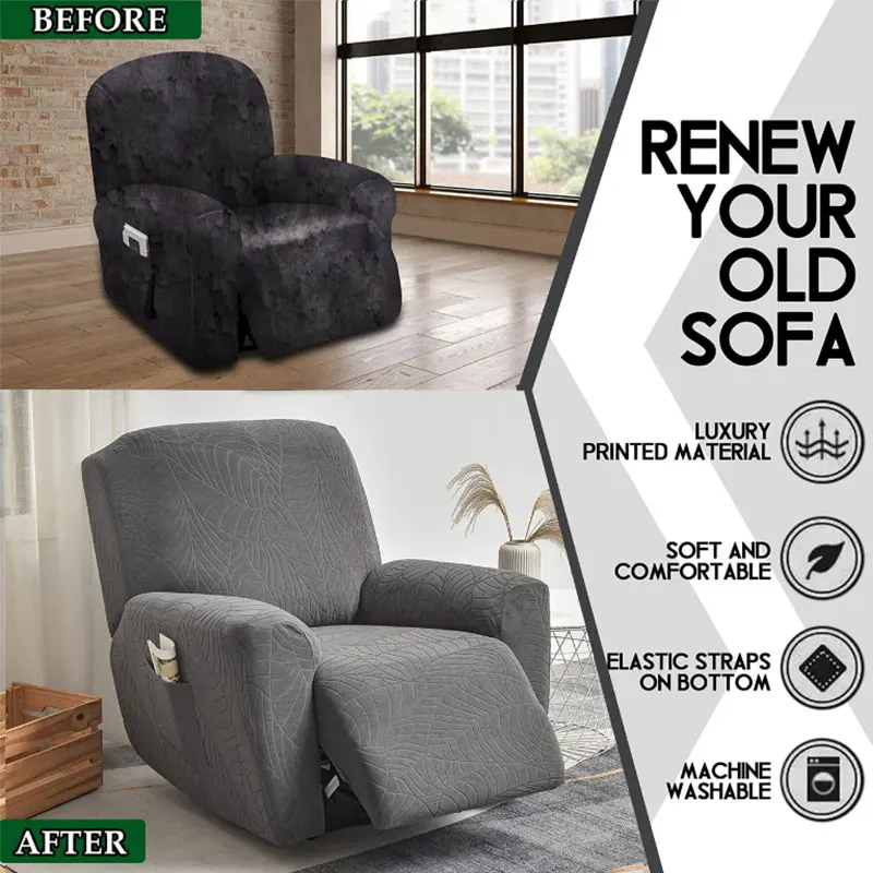 Waterproof Recliner Sofa Cover for Living Room Cheap Reclining Chair Cover Protector 1/2/3 Seater  Relax Armchair Cover 5
