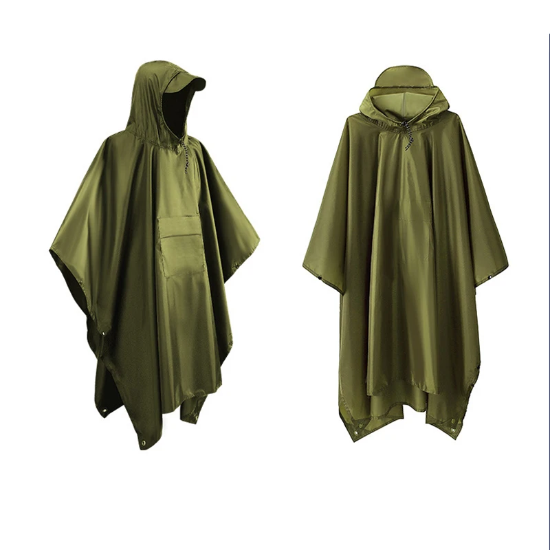 3 In 1 Outdoor Waterproof Raincoat Rain Coat Men Raincoat Women Awning From The Rain Motorcycle Poncho Picnic Mat