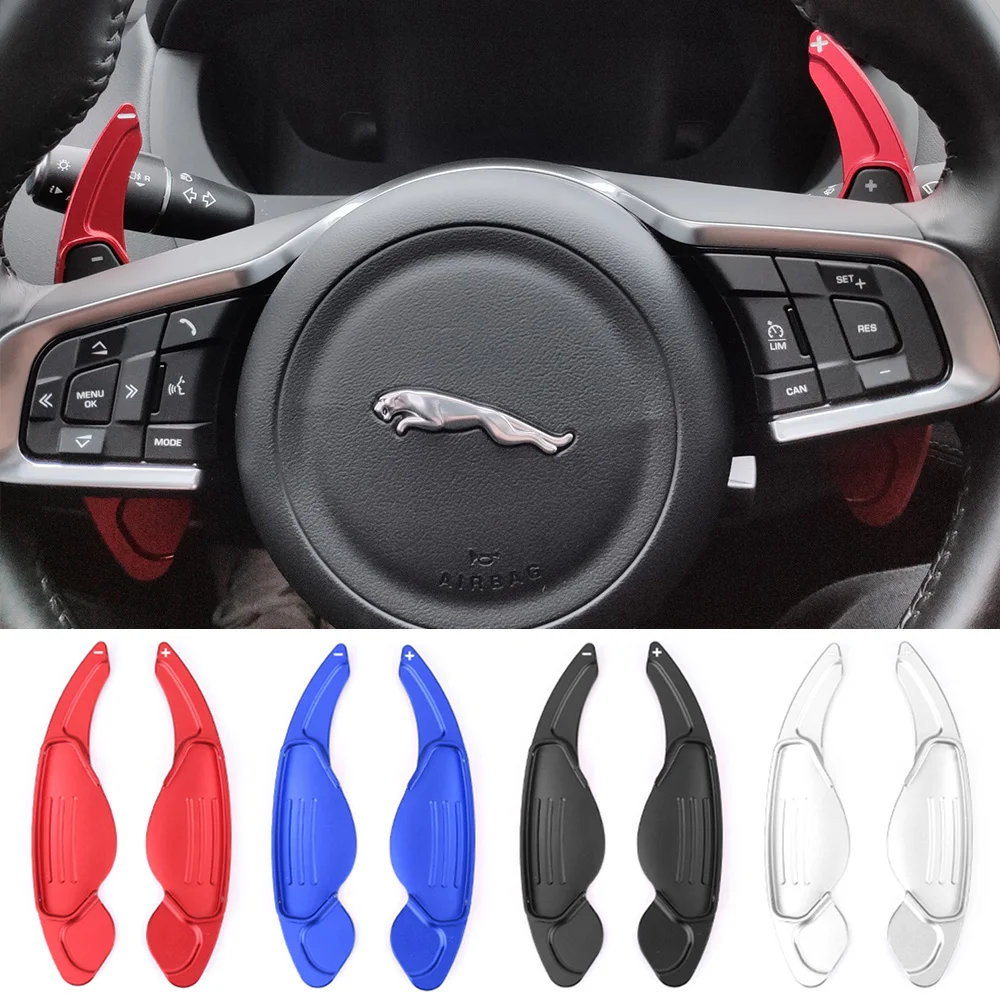 ABS Steering Wheel Paddle Shifter Extension Trim For Jaguar F-Pace F-Type 