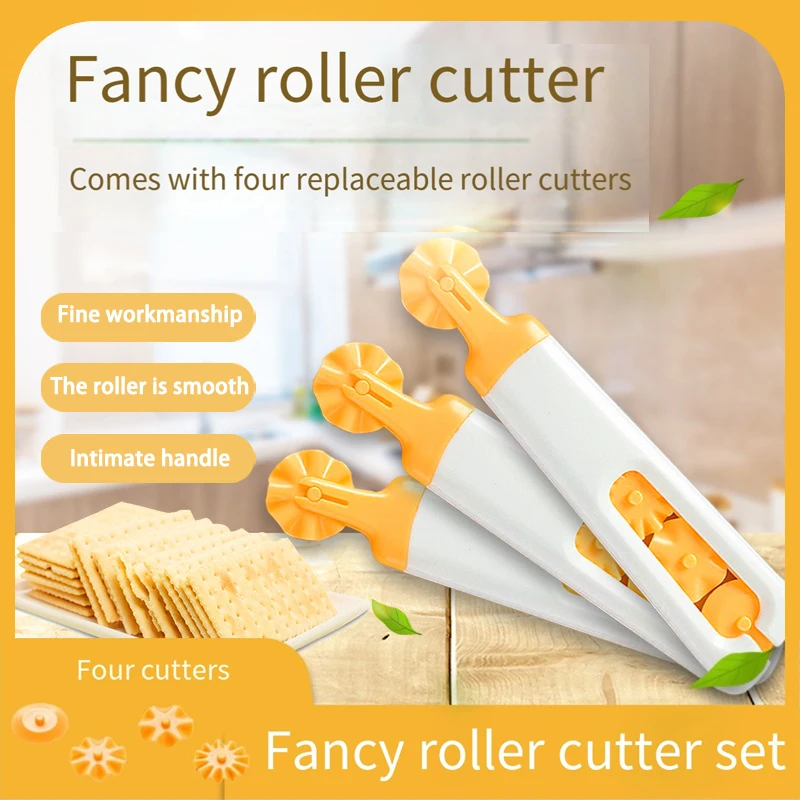 Dumpling Biscuit Roller Cutter Cookie Round Rolling Cutting Blade Dough Circle Wheel for Pizza Pastry Pie Crust Baking Tool 1Set baking tool dough cutter baking accessories cookie cutters dumpling maker