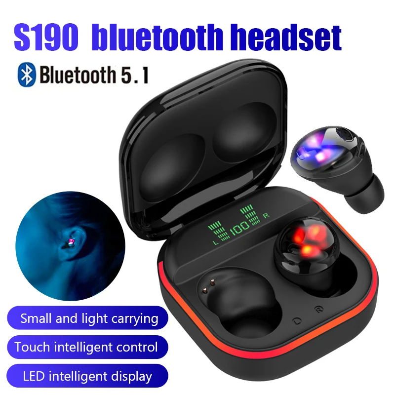 Беспроводные Bluetooth 5 1 наушники S190 TWS стерео игровая гарнитура с низкой задержкой