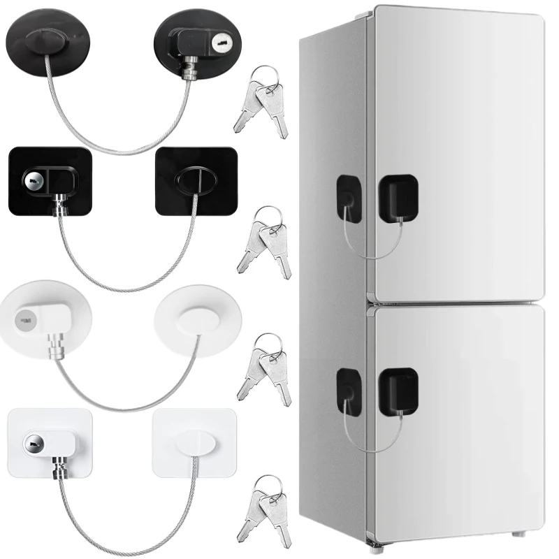Fridge Cabinet Locks 2/4/6Pcs Self Adhesive with Keys for Kids for Door Window Drawer Kitchen Appliance Toilet cabinet lock,child lock,door lock,safety lock,refrigerator lock,refrigerator door lock,door window lock