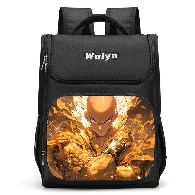 Large Child Anime One Punchs Man Backpack Boy Girls School Bag For Men Women Traveling Backpack Durable and Multi Compartmen 2