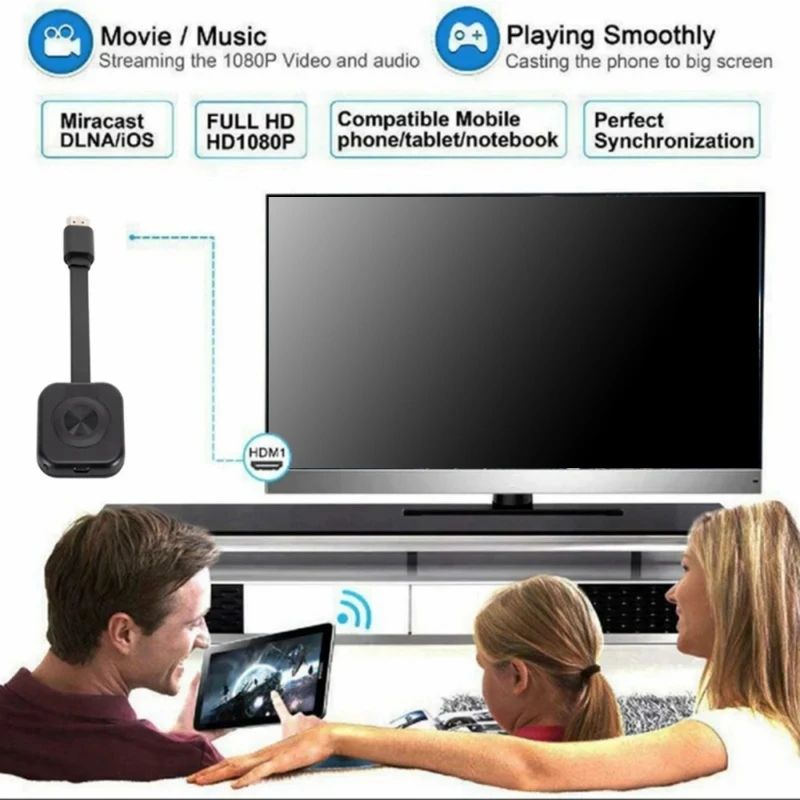 

WiFi Screen Mirroring Dongle Проекция телефона для потоковой передачи с телефона на ТВ