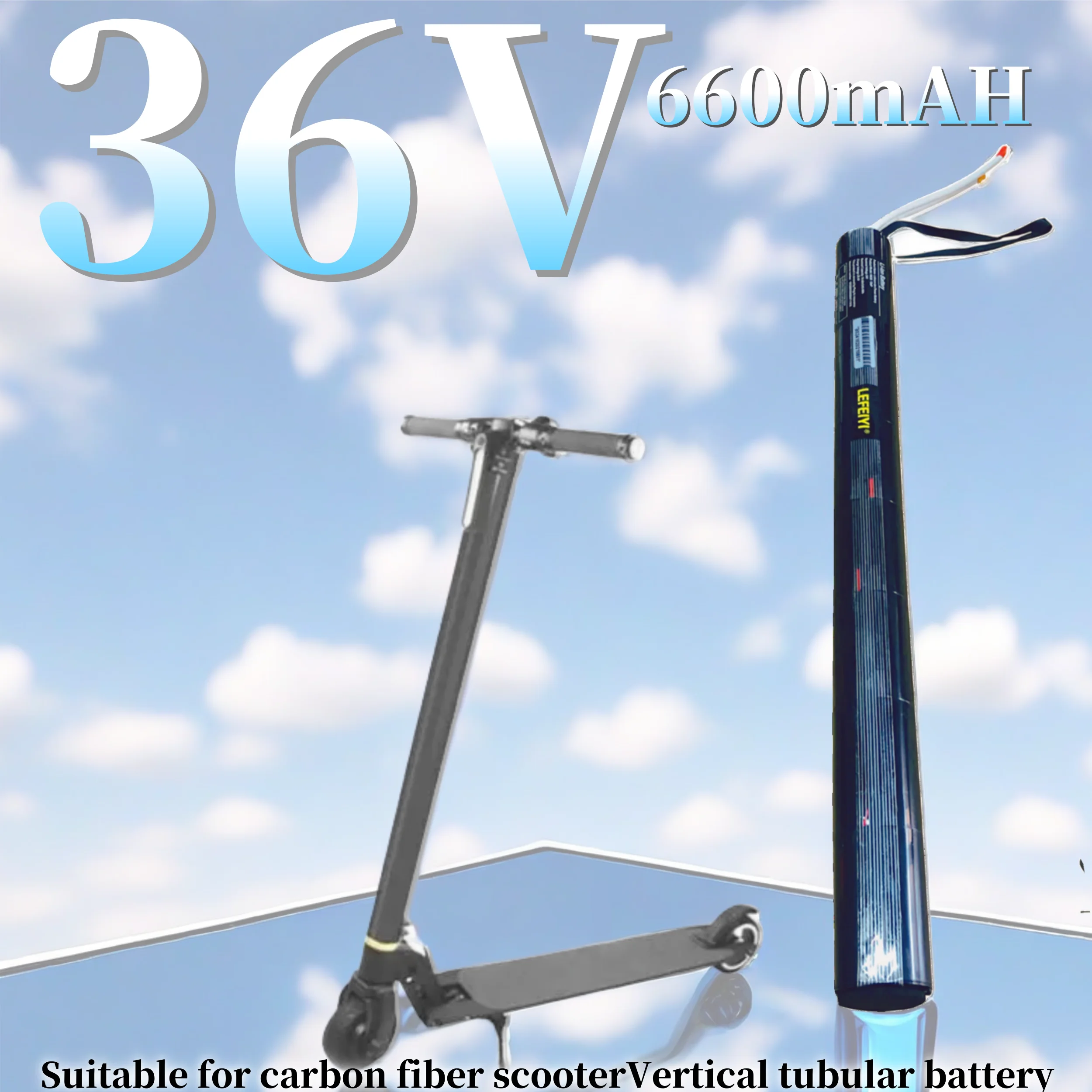 

New 36V/,6600mAH 18650 Lithium Battery Pack with BMS for Carbon Fiber Scooter