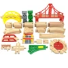 Wooden Tracks Railway Toys Beech Wooden Train Track Rail Bridge Pier Parts Fit Biro All Brand Track Educational Toy for Children 4