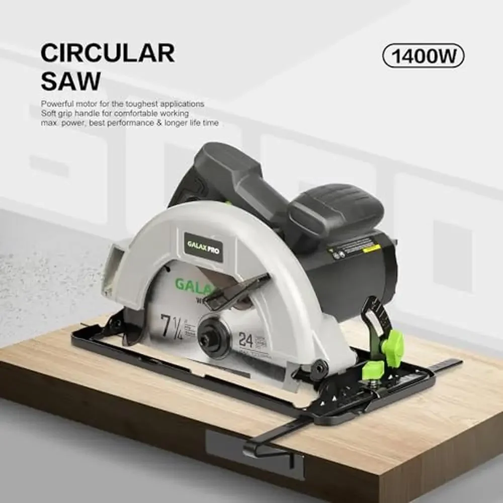 Adjustable Cutting Depth Circular Saw 6000RPM 7-1/4 Inch Blade Safety Design Scale Ruler Rip Guide woodworking tools woodworking table saw circular saw disc