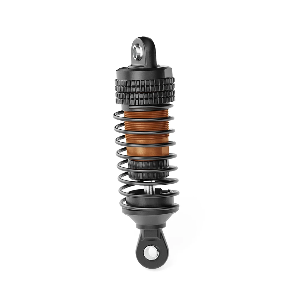 Amortisseurs et pneus de rechange pour crawler RC, présentés ensemble.