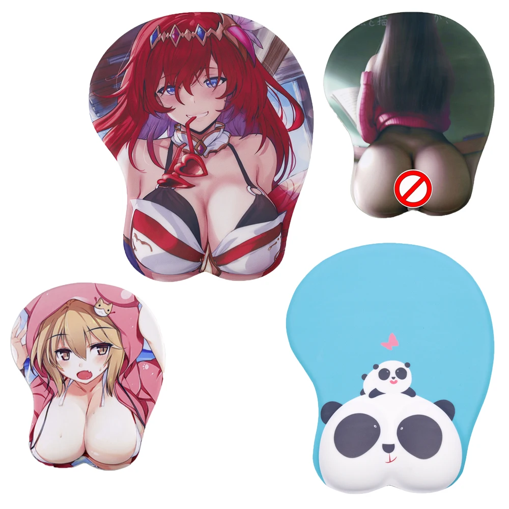 

Anime Mousepad Cartoon Sexy Wrist Rest Soft Breast 3D Gaming Female Mouse Pad Gaming Accessories Carpet Home Office PC Playmat
