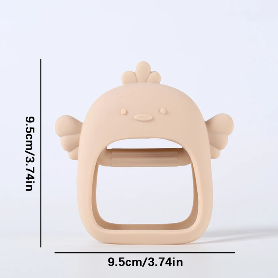 Not fall off silicone baby teething toys, baby hand held teether pacifier breastfeeding baby, newborn teething toys