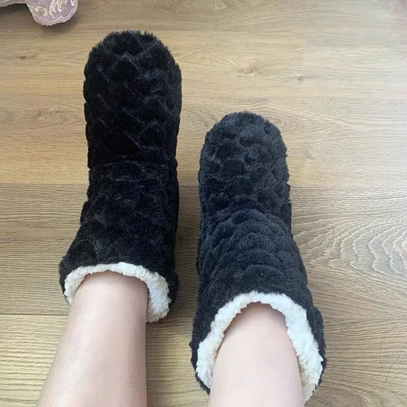 Dicke Thermische Socken Männer Frauen Winter Warmes Zuhause Weiche Verdickte Plus Samt Schlafen Anti Slip Boden Pantoffel Socke Für Weihnachten – Detail 10
