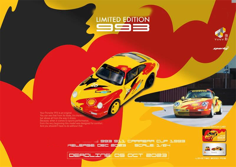 

(Предзаказ) Spark X TINY 1:64 993 991 Carrera Cup 1993 Shell #26 limited2000 литая модель автомобиля