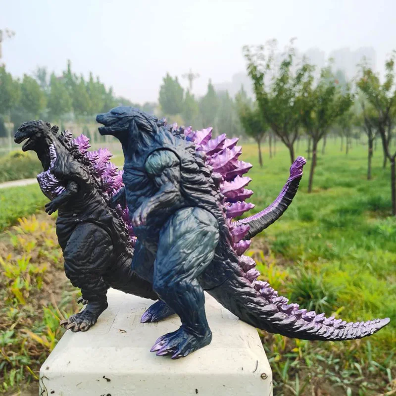 2022 New Godzilla VS King Kong  Action Anime Figurie   large Godzilla King Ghidorah Soft Glue Monster Doll Model Ornaments Toys