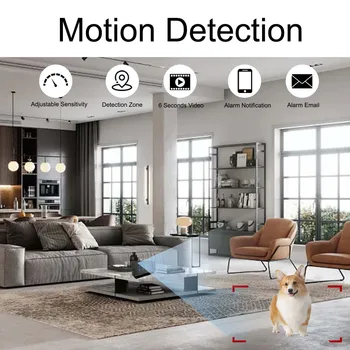 4K Ultra HD Projection Alarm Clock Camera with Wi-Fi, Motion Detection, Remote Viewing, Recording, Nanny Cam for Indoor Security 5