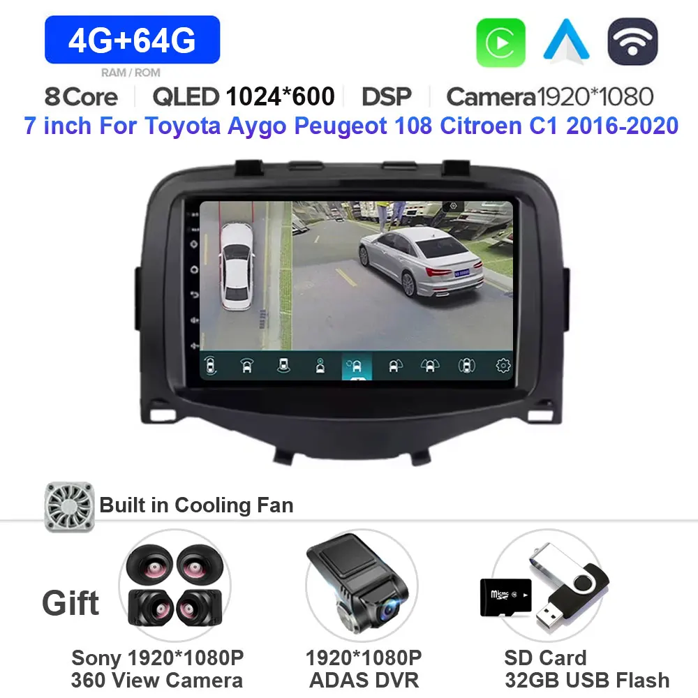 4G-64G 360 DVR