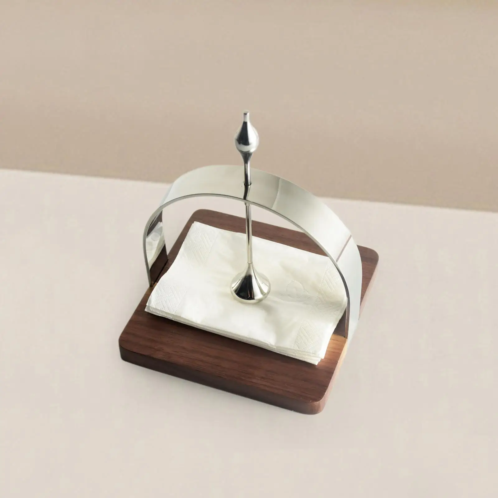 Napkin Holder Paper Organizer with Weighted Arm for Bathroom Kitchen Party