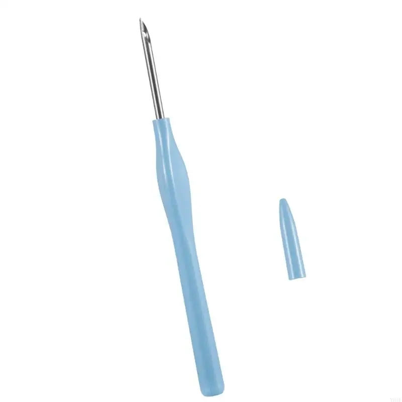 Stanznadelwerkzeug Stickerei Stift Nadel mit Schutzabdeckung einfach zu Hause für Zuhause und Reisebastel Y08E – Detail 10