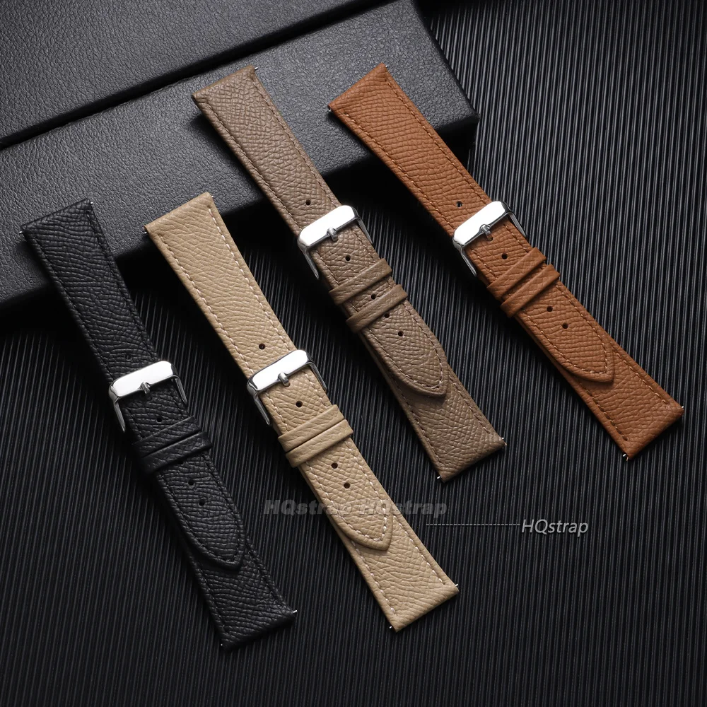 Vintage Calfskin Leather Quick Release Watch Band - Universal Size Replacement Strap