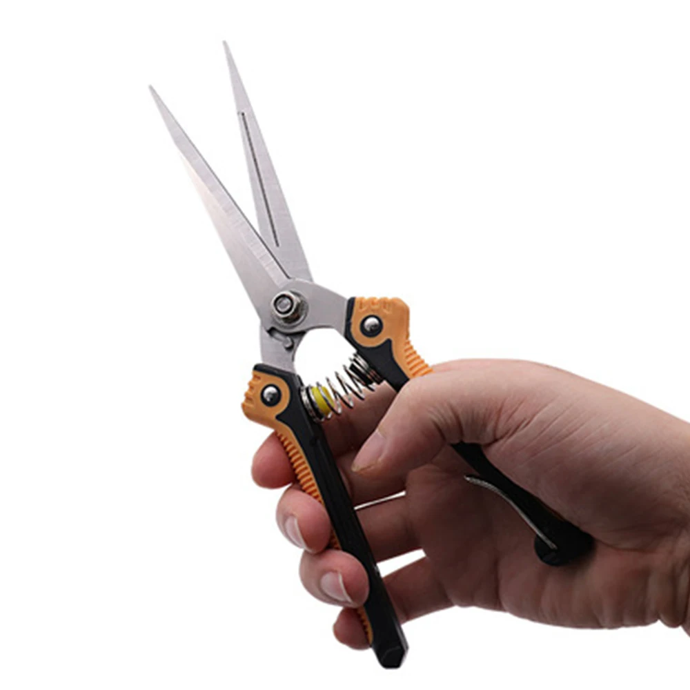 Pruning Scissors Straight Stainless Steel Blades Garden Shears Hand Pruner For Garden Fruits Plants