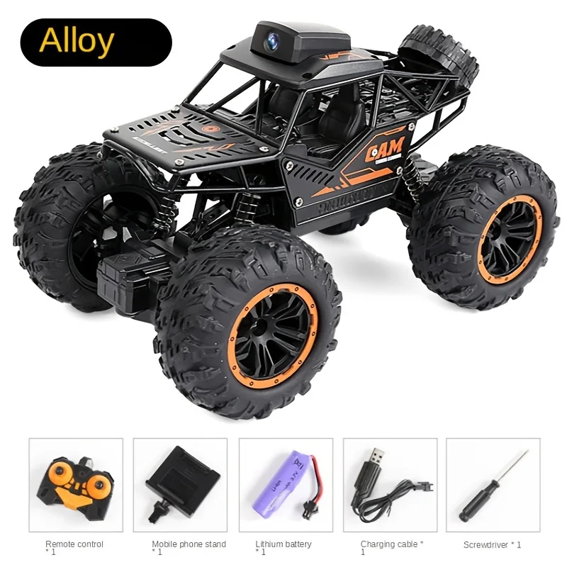 New RC Remote Control Electric Car With Camera, Alloy Remote Control Off-road Climbing Toy Car 5